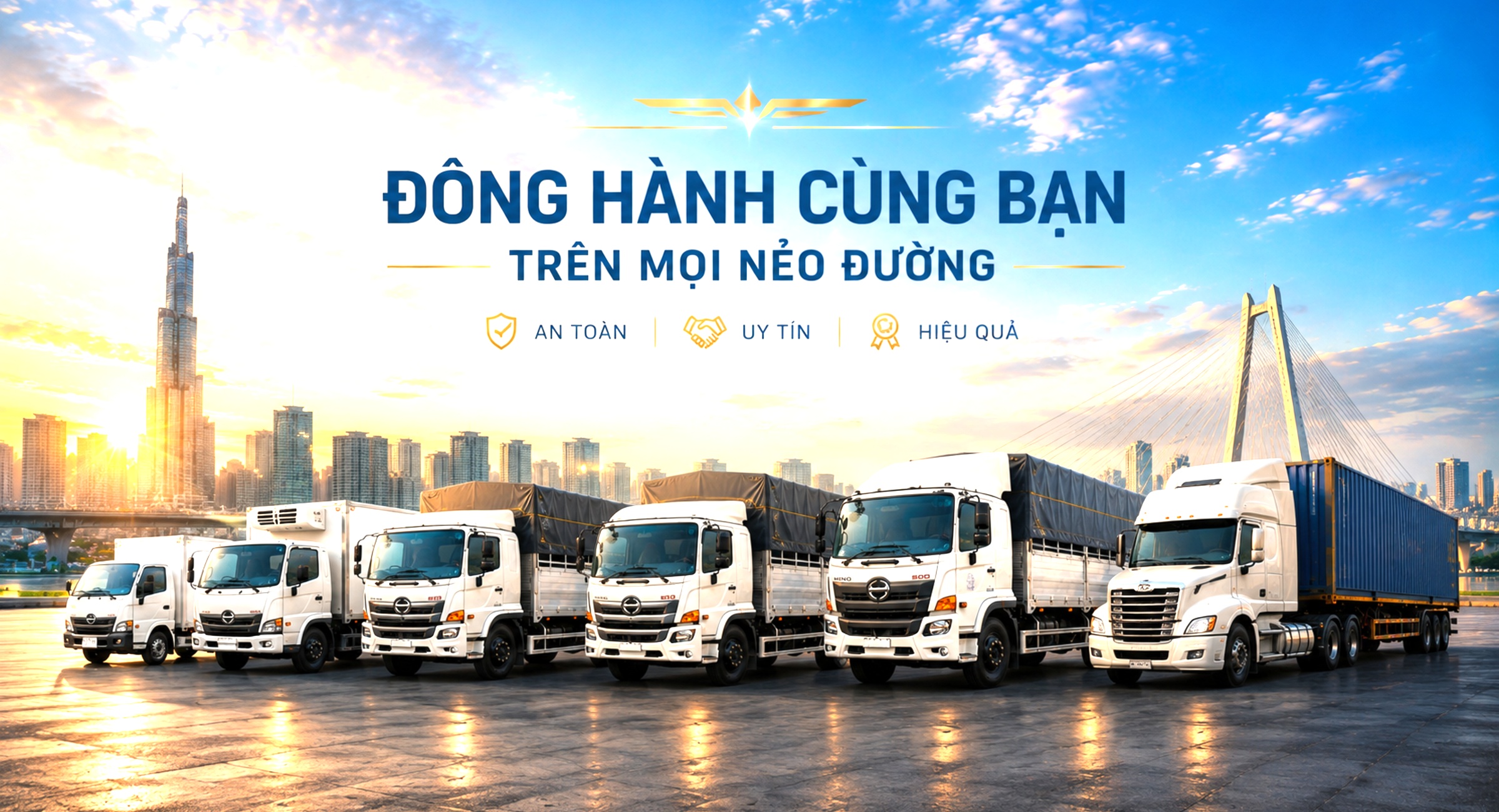 Đội hình xe tải chuyên nghiệp của Vận tải Lê Chung